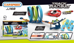 Trkaća staza oštra krivina s trostrukim loopingom