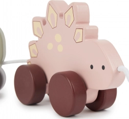 Drvena igračka na povlačenje dinosauri Bieco