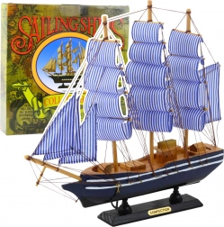 Dekorativni model jedrilice Bijelo-Plava 33x31 cm