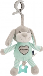 Edukativna glazbena plišana igračka s kopčom BABY MIX pas, menta