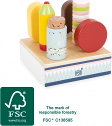 Drvena set za sladolede fresh – stalak sa 6 sladoleda