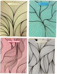 Poklon-vrećica s valovitim zlatnim uzorkom 23 × 18 × 10 cm