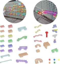 Masterkidz konstrukcijski set STEM ploča za kugličnu stazu 209 dijelova