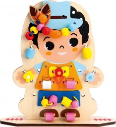 Bino zabavno odijevanje – drvena igra nizanjem za djecu