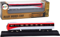 Kolekcionarski model vlaka crveno‑bijeli 1:48 metalni