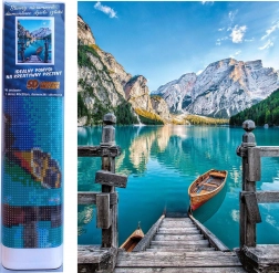 Dijamantno slikanje Planinsko jezero 30x40cm