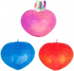 Stisnuto srce puffer – antistresna dugina igračka od mekog silikona 18 cm