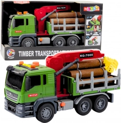Kamion za prijevoz drva s dizalicom i svjetlima