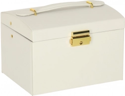 Kutija za nakit s ladicama i ogledalom, bijela