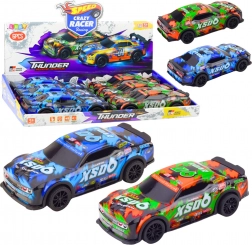 Utrkaći automobil s trenjnim pogonom svjetla zvukovi