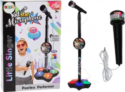 Mikrofon sa stalkom za djecu Podesiv crni