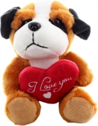Plišani psić sa srčekom 14 cm