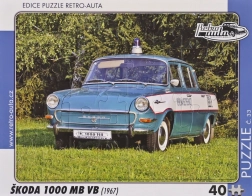 Puzzle Retro Automobili Škoda 1000 MB VB 40 dijelova