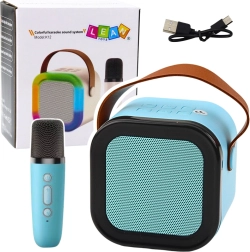 Bežični karaoke zvučnik s mikrofonom K12 RGB Bluetooth plavi
