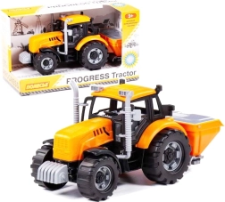 Traktor Progress na zamašnjak sa sijačicom i kiperskom prikolicom