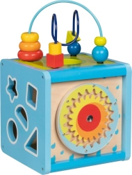 Wooden Activity Cube for Kids 5-in-1