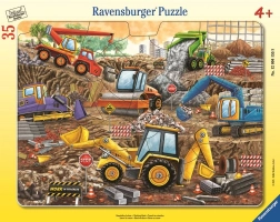 Ravensburger puzzle Građevinski strojevi - 35 dijelova