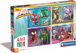 CLEMENTONI Puzzle Spidey i njegovi nevjerojatni prijatelji 4u1 (12+16+20+24 dijelova)