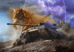 Puzzle TREFL Premium Plus World of Tanks: Tiger II 1000 dijelova