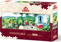 Panoramske puzzle Art Puzzle Gost na verandi, 1000 dijelova