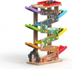 Velika drvena trkaća staza sa 6 rampi za djecu