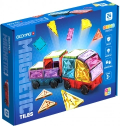 Geomag magnetic tiles Auta – magnetska konstrukcijska slagalica s kotačima
