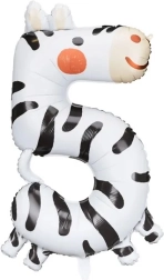 Foli balon broj 5 – zebra 42 × 81 cm
