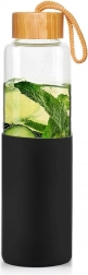 Staklena boca za vodu sa silikonskom navlakom 600 ml