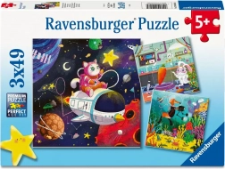 Ravensburger puzzle profesije iz carstva mašte, 3×49 dijelova