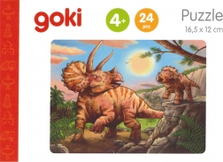 GOKI Drvene puzzle Dinosauri: Triceratops 24 dijelova