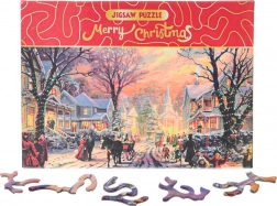 Puzzle Merry Christmas – snježna ulica 468 dijelova