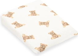 Mousselin navlaka za dječji jastuk – klin NEW BABY Standard 30×37 cm, motiv medo