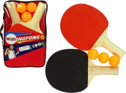 Drvene palice za ping pong s tri loptice i etuijem