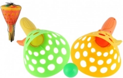 Plastična igra Catch Ball – set 2 košarica i 3 loptice, 19 cm u mrežici