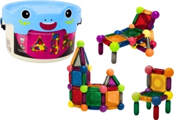 Magnetske građevne igračke s osvjetljenjem u kanti 80 dijelova