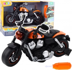 Motocikl za Rastavljanje i Sastavljanje sa Svjetlosnim i Zvučnim Efektima - Narančasti