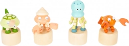 Drvena stiskalica – figurica morskog životinjskog svijeta SMALL FOOT – 1 kom, mix