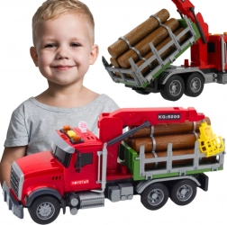 Woopie teretni kamion za trupce s rotirajućom dizalicom, svjetlima i zvukovima 1:14