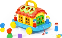 Cheerful little house on wheels for the littlest ones