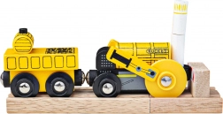 Bigjigs Rail drvena replika lokomotive Rocket s 2 tračnicama