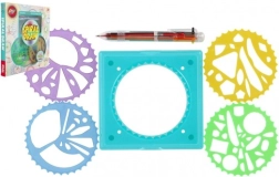 Inspiro set za spiralno crtanje s šablonama i šesterobojnom olovkom