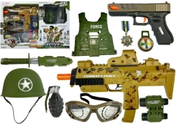 Vojni set s pištoljima na pjenaste metke MP7 za djecu