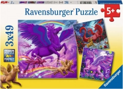Ravensburger puzzle Mitički vladari 3×49 dijelova