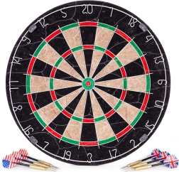 Sisalna meta za pikado 46 cm sa 6 metalnih strelica