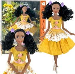 Woopie Royal lutka Emi 32 cm u modnom outfitu s prekrasnom crnom kosom