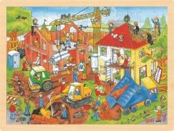 Goki drvene puzzle Na gradilištu 96 dijelova