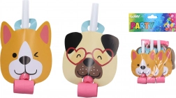 Zviždaljke za zabavu s motivom psa – 6 kom