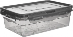 Plastična posuda za hranu s poklopcem i silikonskom brtvom, siva, 850 ml