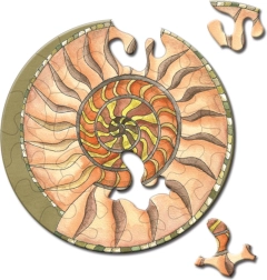 Okrugla mini slagalica CURIOSI Picoli – puž, 33 dijelova