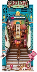 Rolife DIY 3D knjižni držač Ulička s LED osvjetljenjem